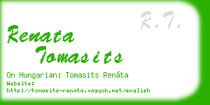 renata tomasits business card