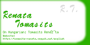 renata tomasits business card